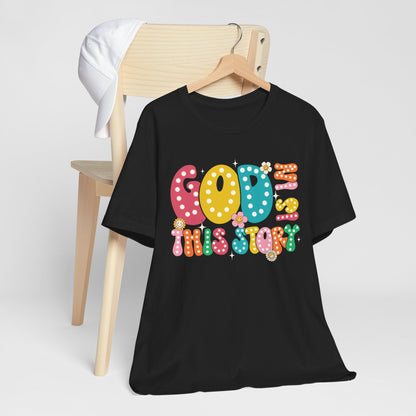 God Is In This Story Shirt – Inspirational Christian Retro Hippie Flower Faith Tee