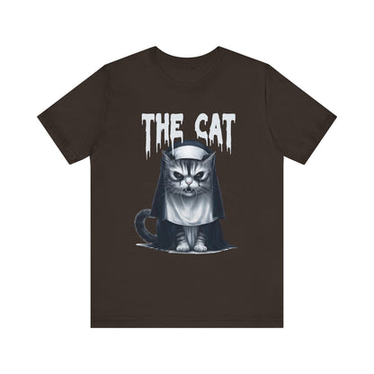 Spooky Cat Nun Halloween Creepy Cat Lovers Spooky Season T-Shirt