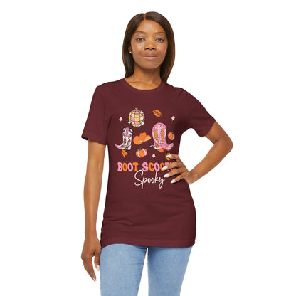 Boot Scootin’ Spooky Shirt – Retro Howdy Cowgirl Western Halloween Fall Tee