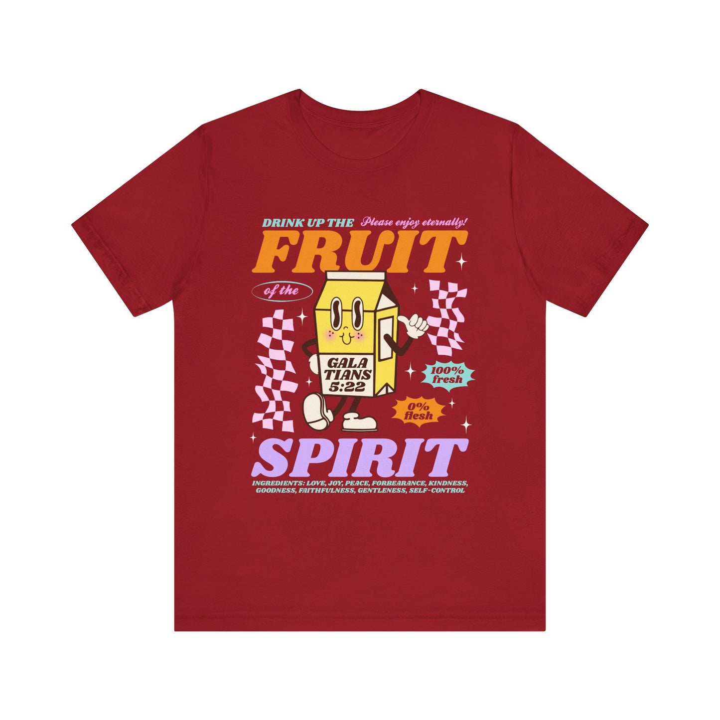 Christian Fruit Shirt – Drink Up Milk Bottle Faith Graphic Tee