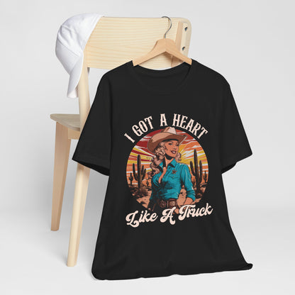 Heart Like A Truck Shirt – Christian Cowgirl Desert Western Rodeo Tee