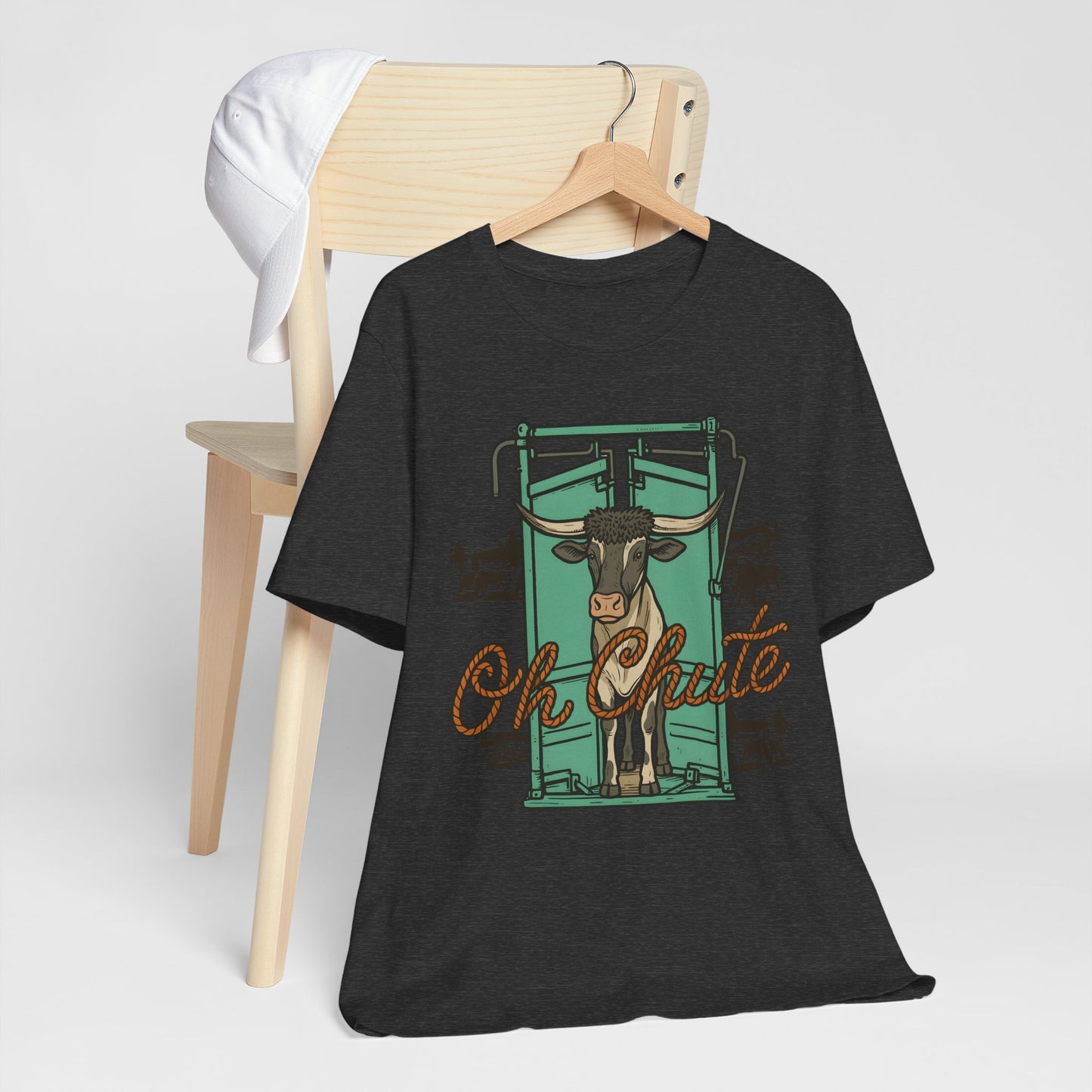 Oh Chute Teal Bull Shirt – Funny Rodeo Western Bucking Cowboy Tee