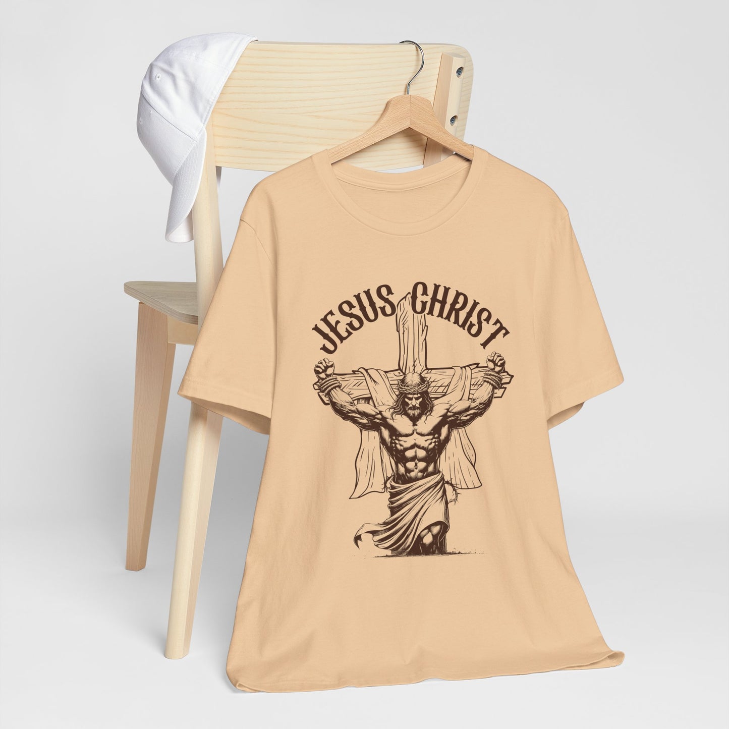 Jesus Christ Cross Faith Funny  Christian Workout Gym Retro T-Shirt