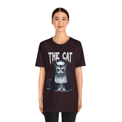 Spooky Cat Nun Halloween Creepy Cat Lovers Spooky Season T-Shirt