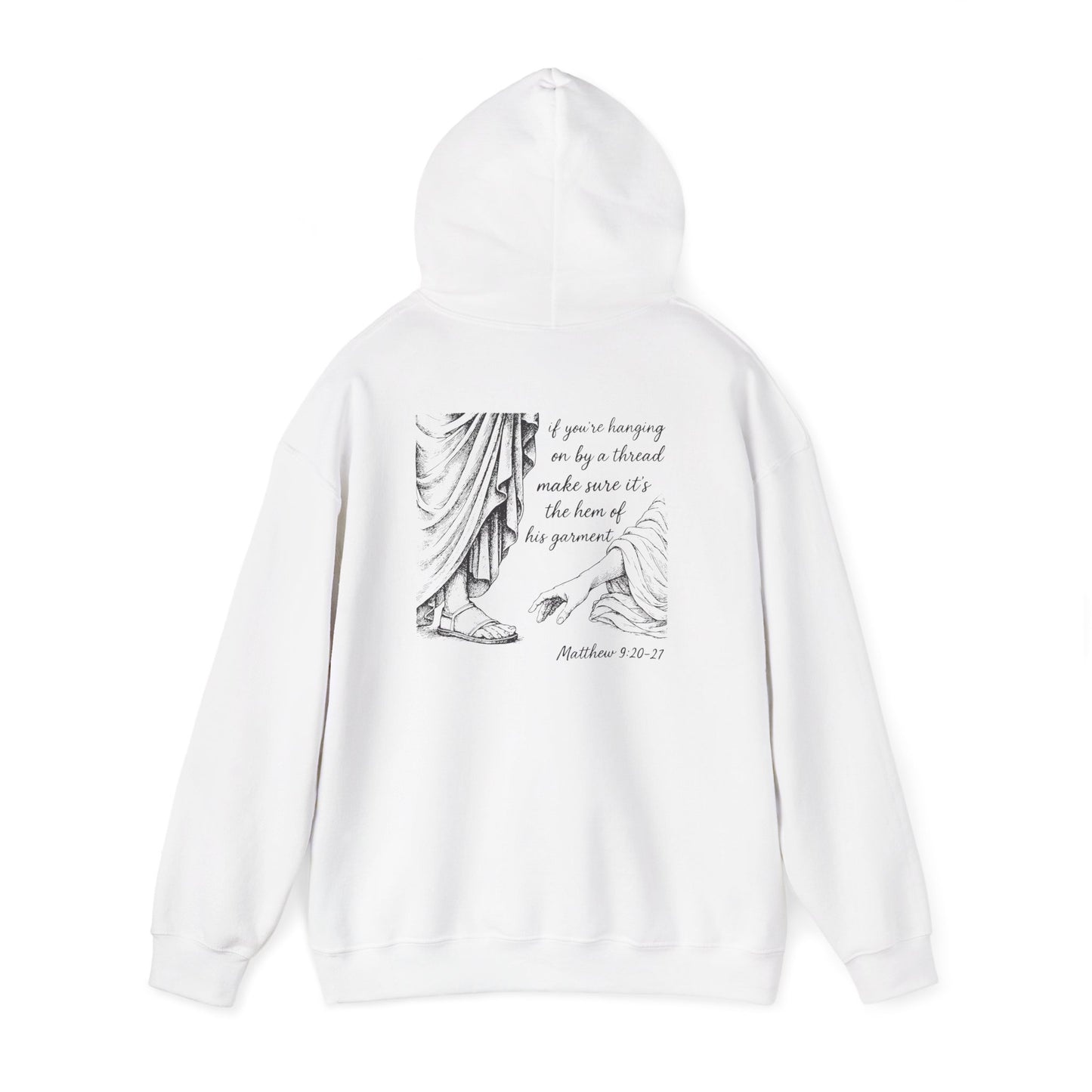 Hem of His Garment Hoodie – Matthew Bible Verse Christian Faith Pullover