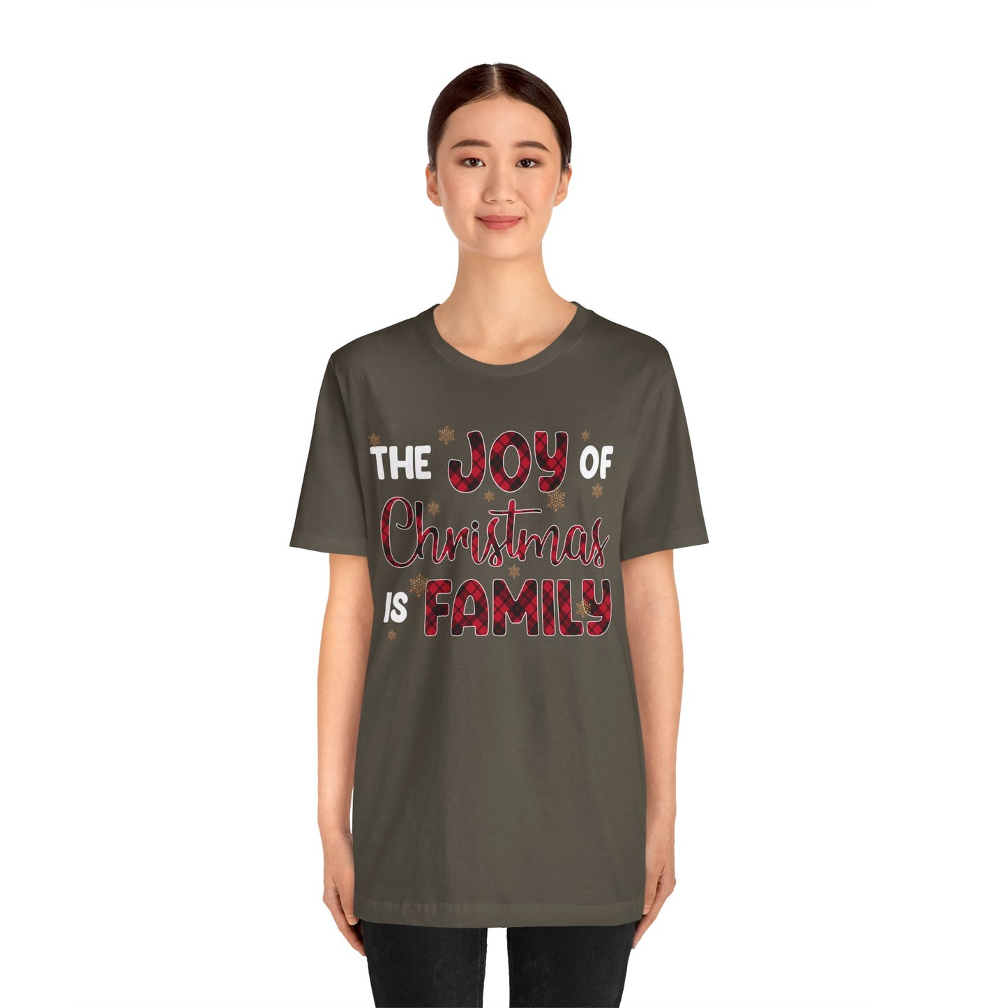 The Joy of Christmas is Family Shirt – Buffalo Plaid Matching Holiday Tee
