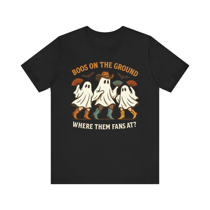 Boos on the Ground Shirt – Funny Western Cowgirl Ghost Squad Halloween Tee