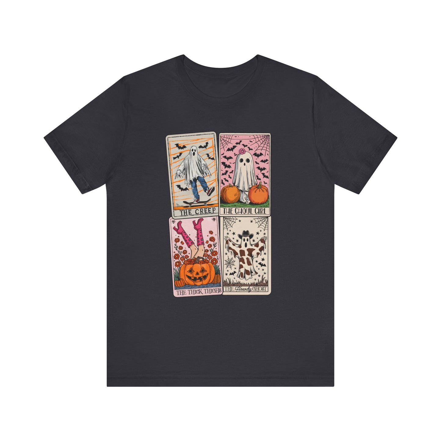 Halloween Tarot Card Ghost Shirt – The Creep, The Ghoul Girl, The Floaty Tee