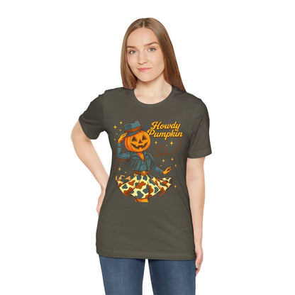 Howdy Pumpkin Shirt Cute Cowgirl Halloween Tee Western Fall Outfit for Women