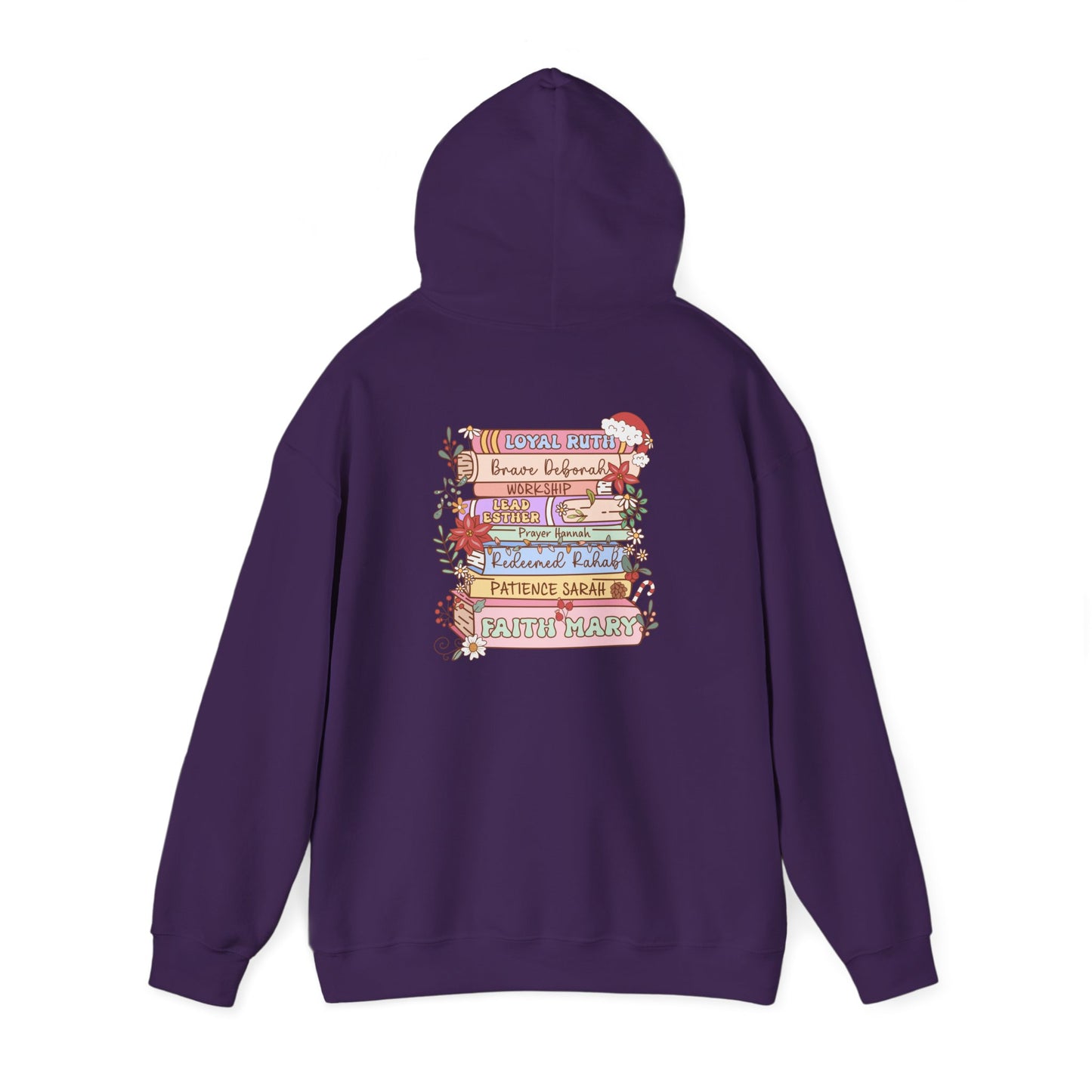 Christmas Bible Verse Hoodie – Christian Book Flowers Jesus Faith Pullover