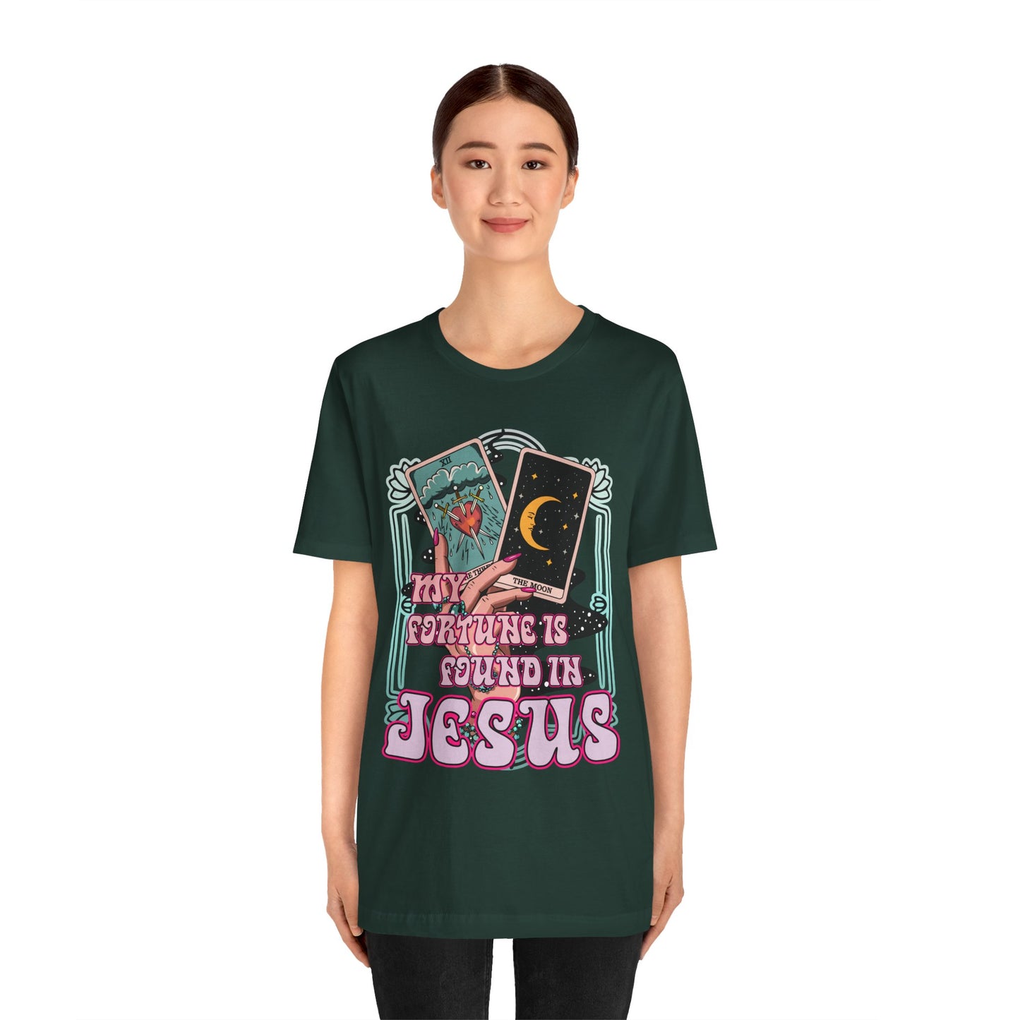 My Fortune Is Found in Jesus Shirt – Christian Tarot Card Faith Tee