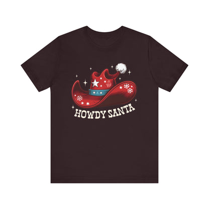 Howdy Santa Shirt – Funny Cowboy Claus Western Christmas Holiday Pajama Tee