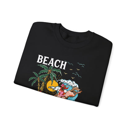 Beach Cowgirl Sweatshirt – Tropical Palm Tree Western Rodeo Texas Pullover