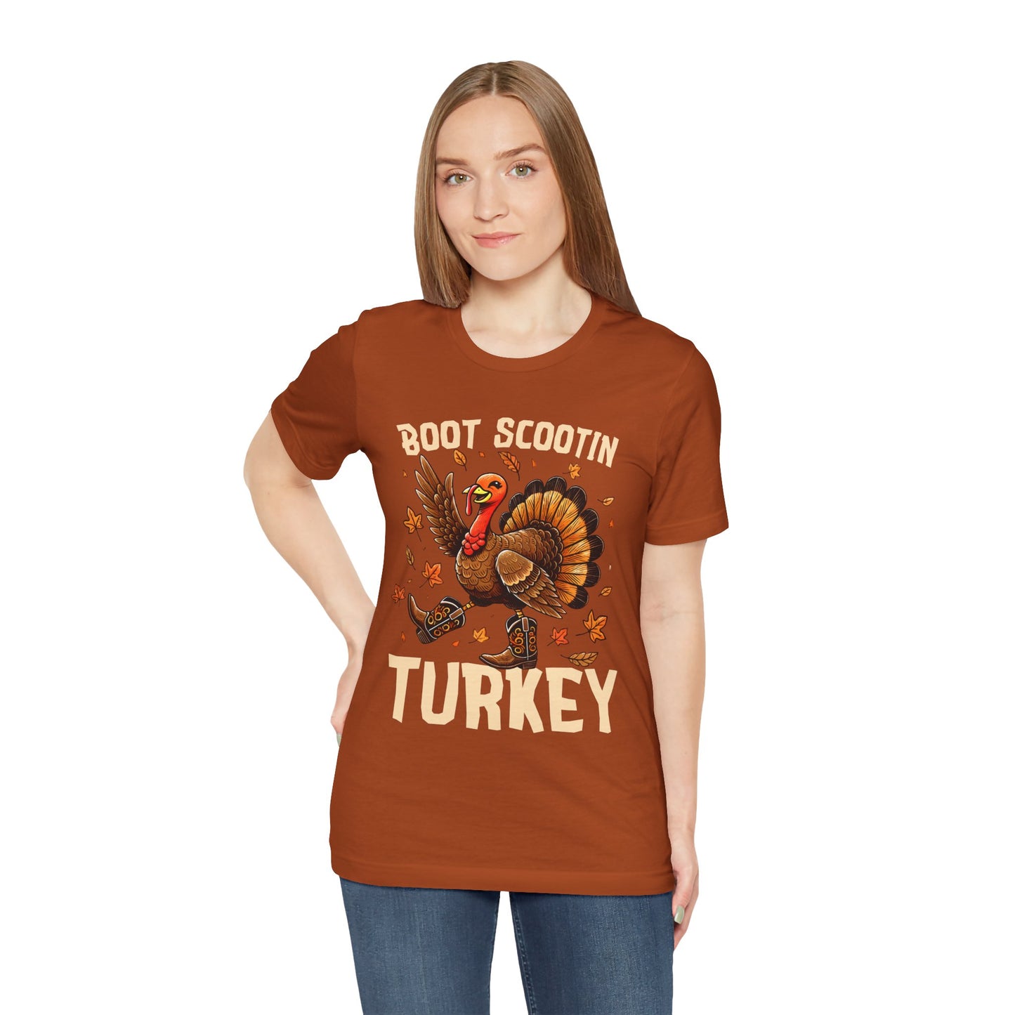 Boot Scootin’ Turkey Shirt – Funny Western Cowboy Thanksgiving Rodeo Tee