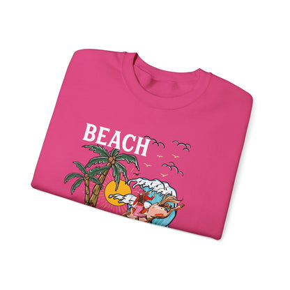 Beach Cowgirl Sweatshirt – Tropical Palm Tree Western Rodeo Texas Pullover