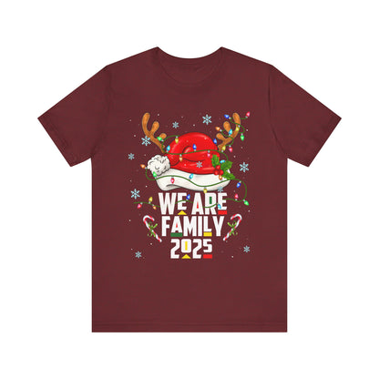 We Are Family 2025 Shirt – Afro Christmas Tree & Santa Matching Black Family Tee