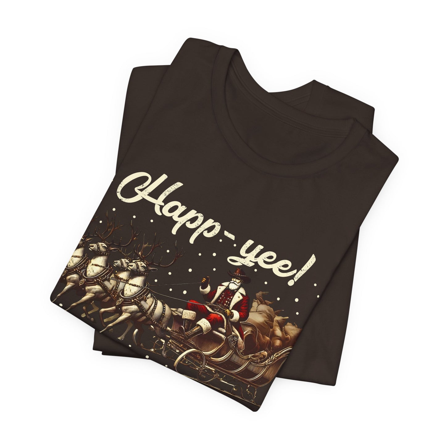 Happy Yeehaw Holidays Shirt – Funny Western Howdy Santa Christmas Tee