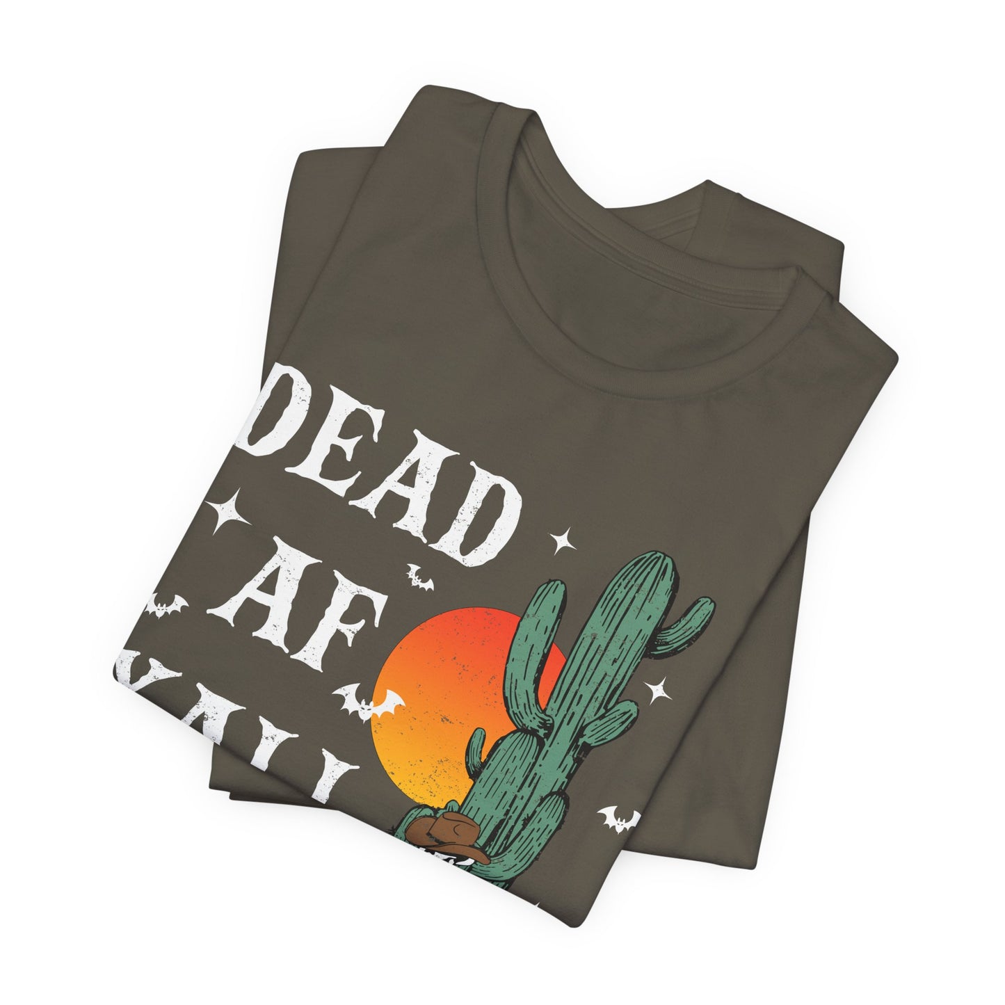 Dead AF Y’all Shirt – Western Skeleton Cowboy Spooky Halloween Tee