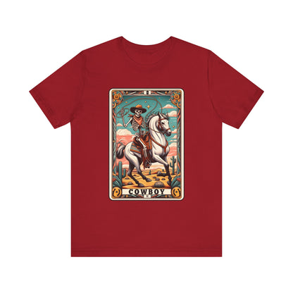 Cowboy Skeleton Tarot Card Shirt – Western Howdy Texas Rodeo Tee