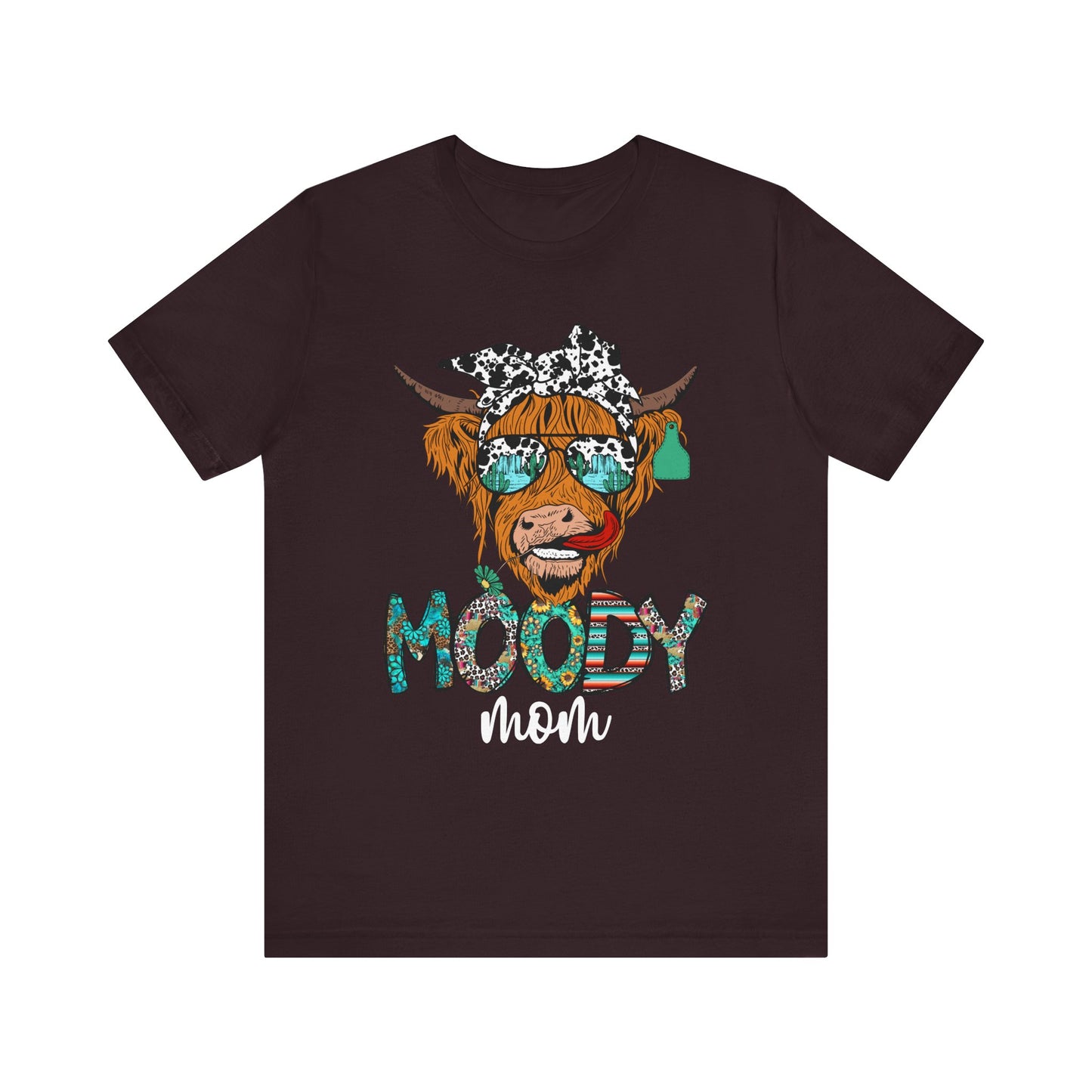 Western Moody Mom Shirt – Highland Cow Sunglasses Country Life Ranch Vibe Tee