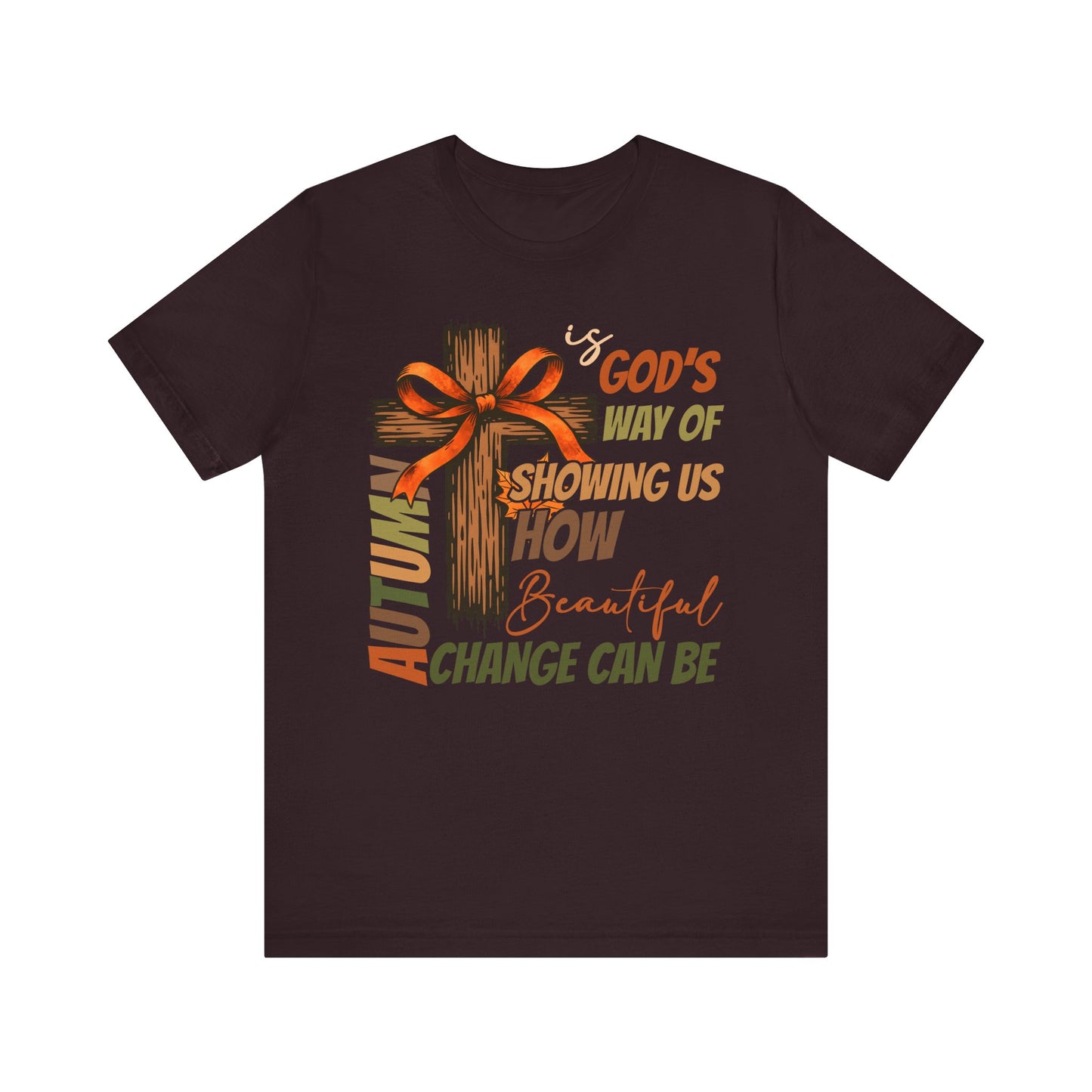 Autumn Is God’s Way Shirt – Coquette Bow Christian Cross Fall Thanksgiving Tee