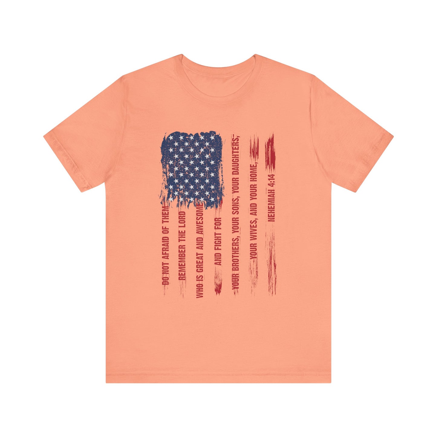 Legacy Dads Shirt – USA Flag Nehemiah 4:14 Christian Men’s Faith Tee