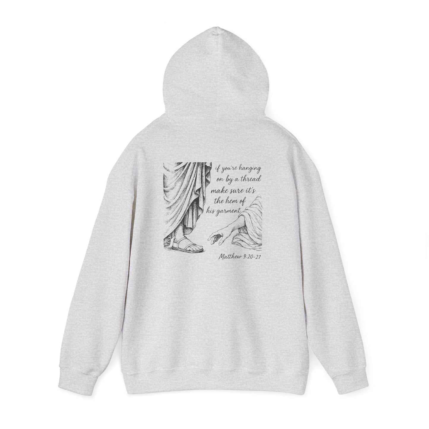 Hem of His Garment Hoodie – Matthew Bible Verse Christian Faith Pullover
