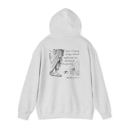 Hem of His Garment Hoodie – Matthew Bible Verse Christian Faith Pullover