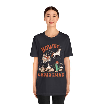 Howdy Christmas Shirt – Vintage Cowboy Santa on Horse Retro Western Holiday Tee