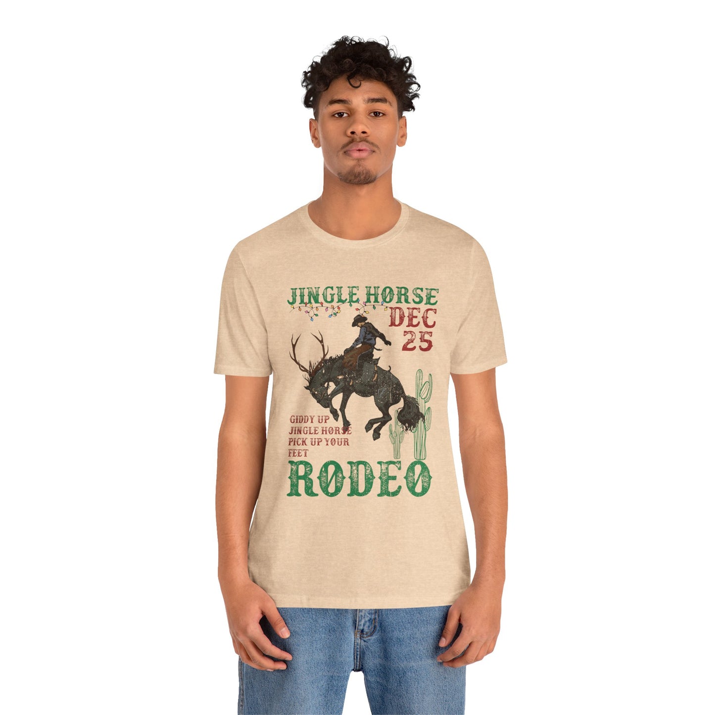 Giddy Up Jingle Horse Shirt – Western Rodeo Howdy Christmas Holiday Tee