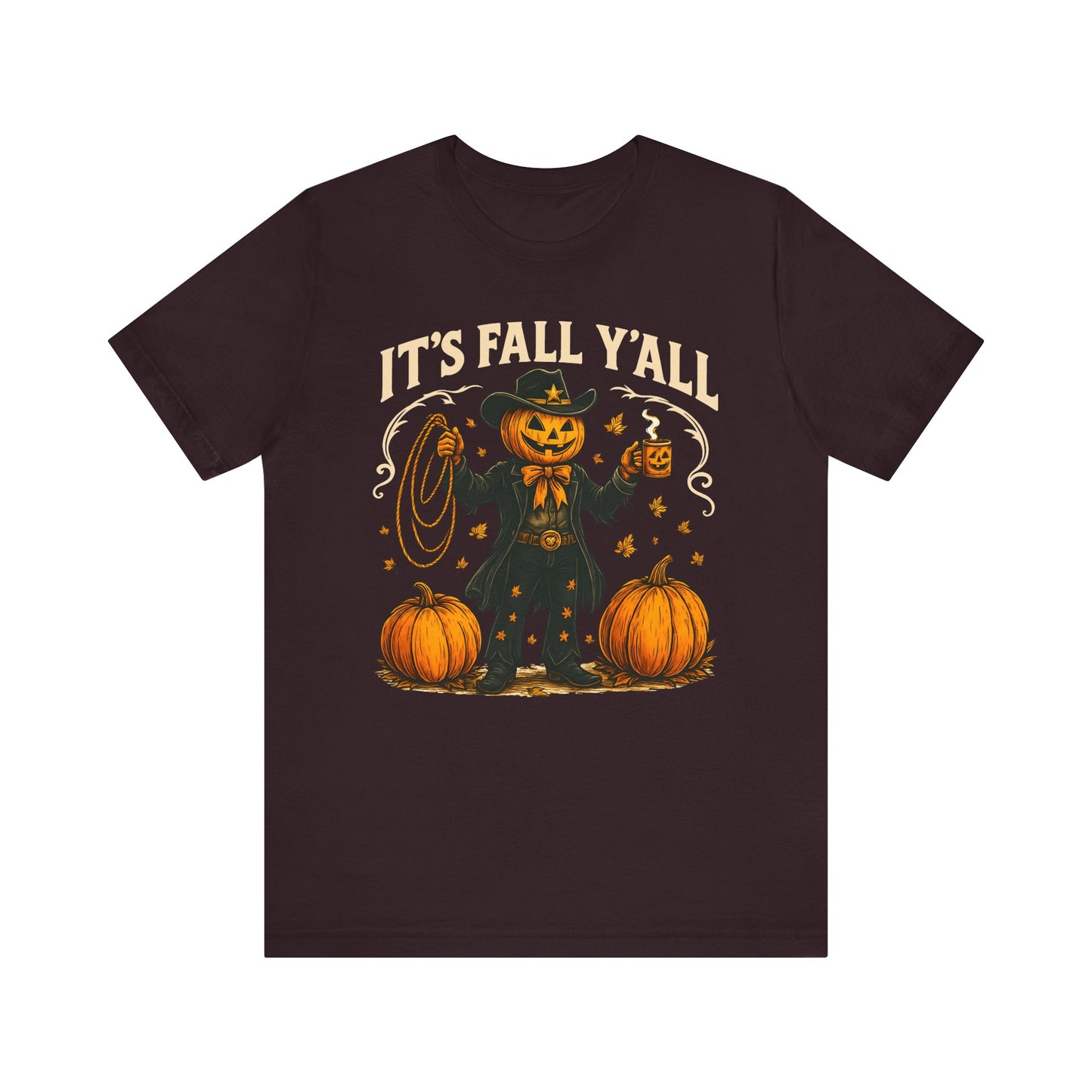 It’s Fall Y’all Shirt – Funny Pumpkin Cowboy Western Halloween Rodeo Tee