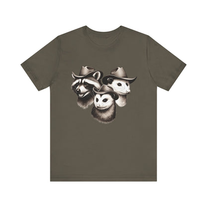 Cowboy Trash Trio Shirt – Opossum Raccoon Western Rodeo Funny Tee
