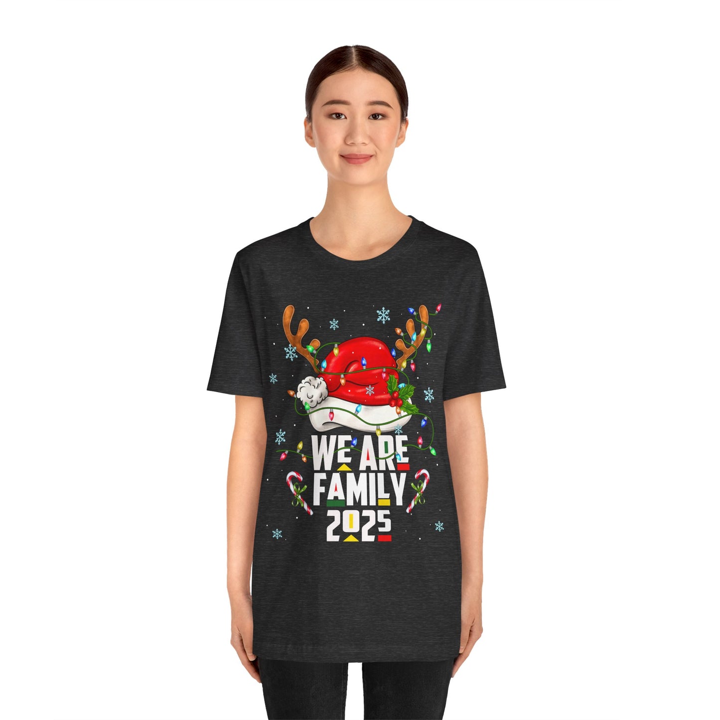 We Are Family 2025 Shirt – Afro Christmas Tree & Santa Matching Black Family Tee