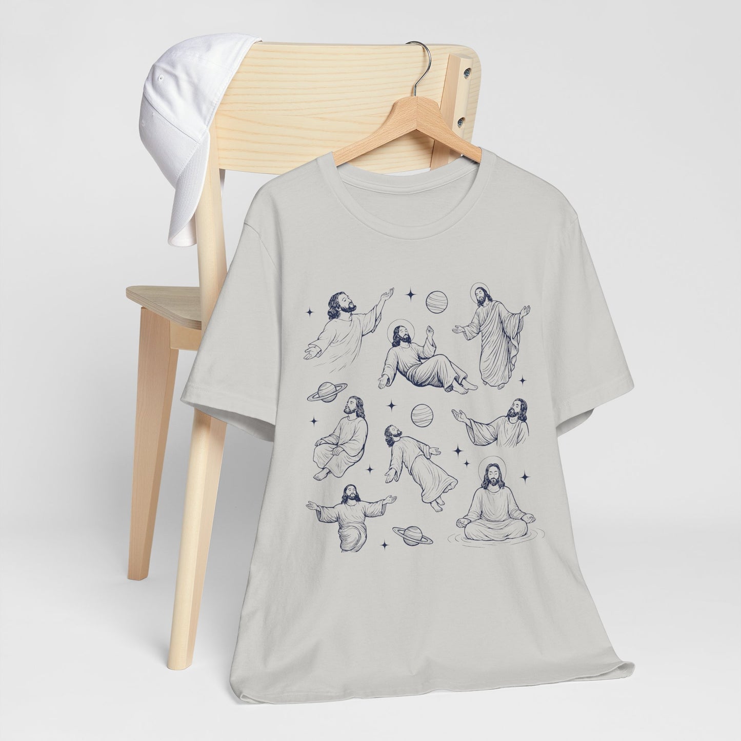 Floating Jesus Space Shirt – Funny Faith Christian Galaxy Jesus Tee