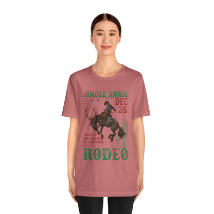 Giddy Up Jingle Horse Shirt – Western Rodeo Howdy Christmas Holiday Tee