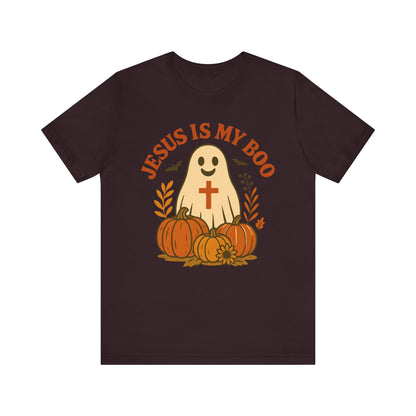 Jesus Is My Boo Shirt – Cute Christian Ghost Pumpkin Halloween Faith Tee