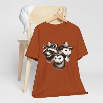Cowboy Trash Trio Shirt – Opossum Raccoon Western Rodeo Funny Tee