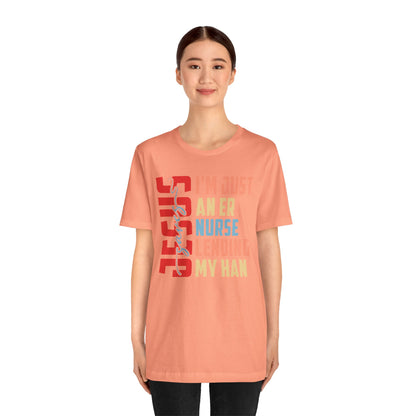 Jesus Saves ER Nurse Shirt – Retro Christian Emergency Room Faith Nurse Tee
