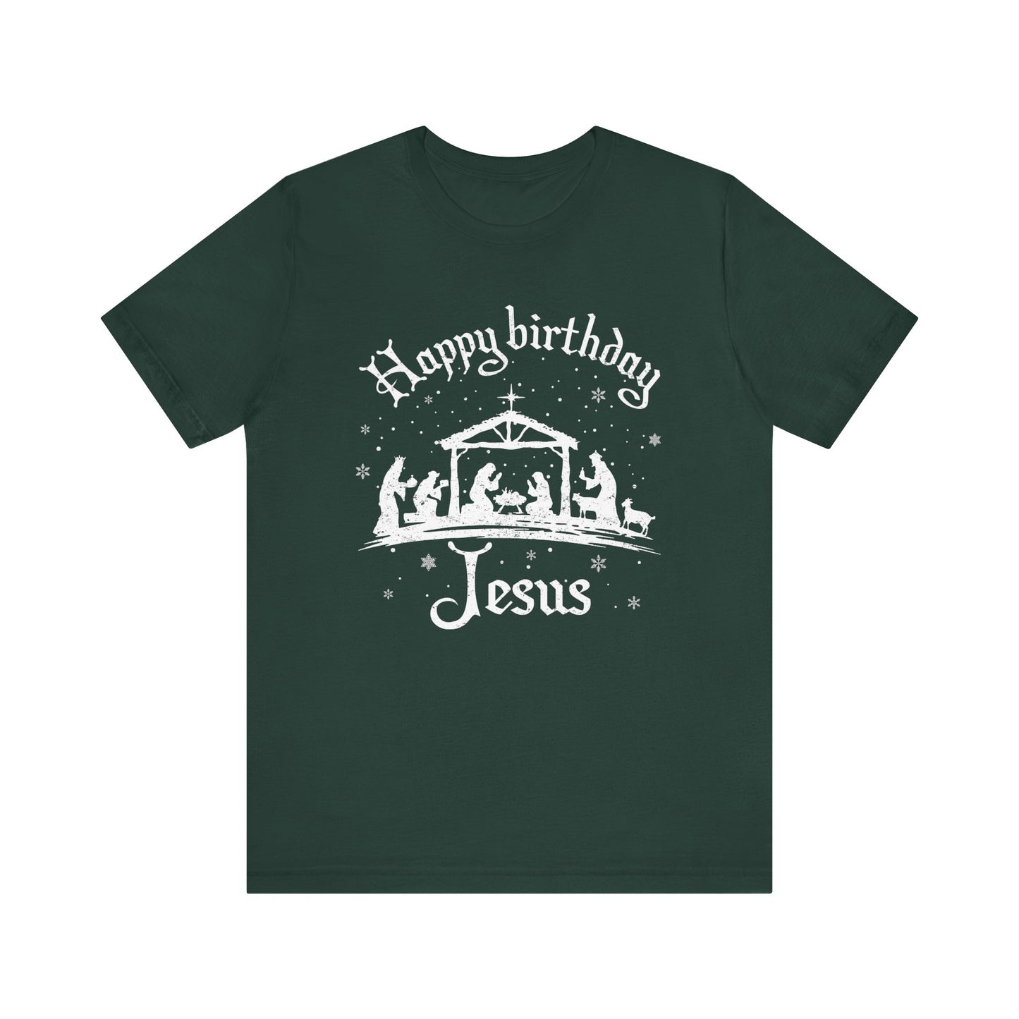 Happy Birthday Jesus Shirt – Christian Nativity Faith-Focused Christmas Tee