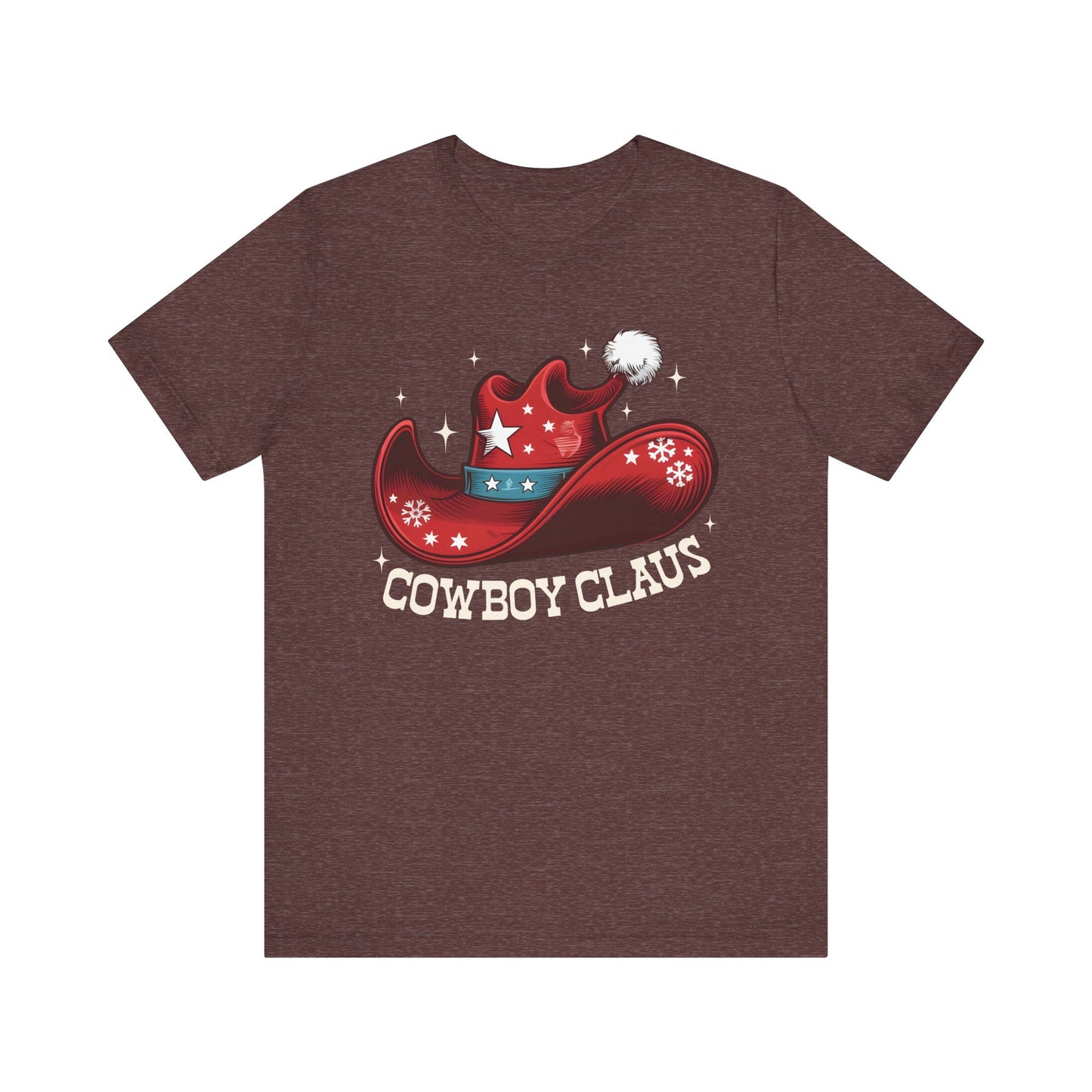 Cowboy Claus Christmas Shirt – Western Santa Hat Funny Cowboy Holiday Tee