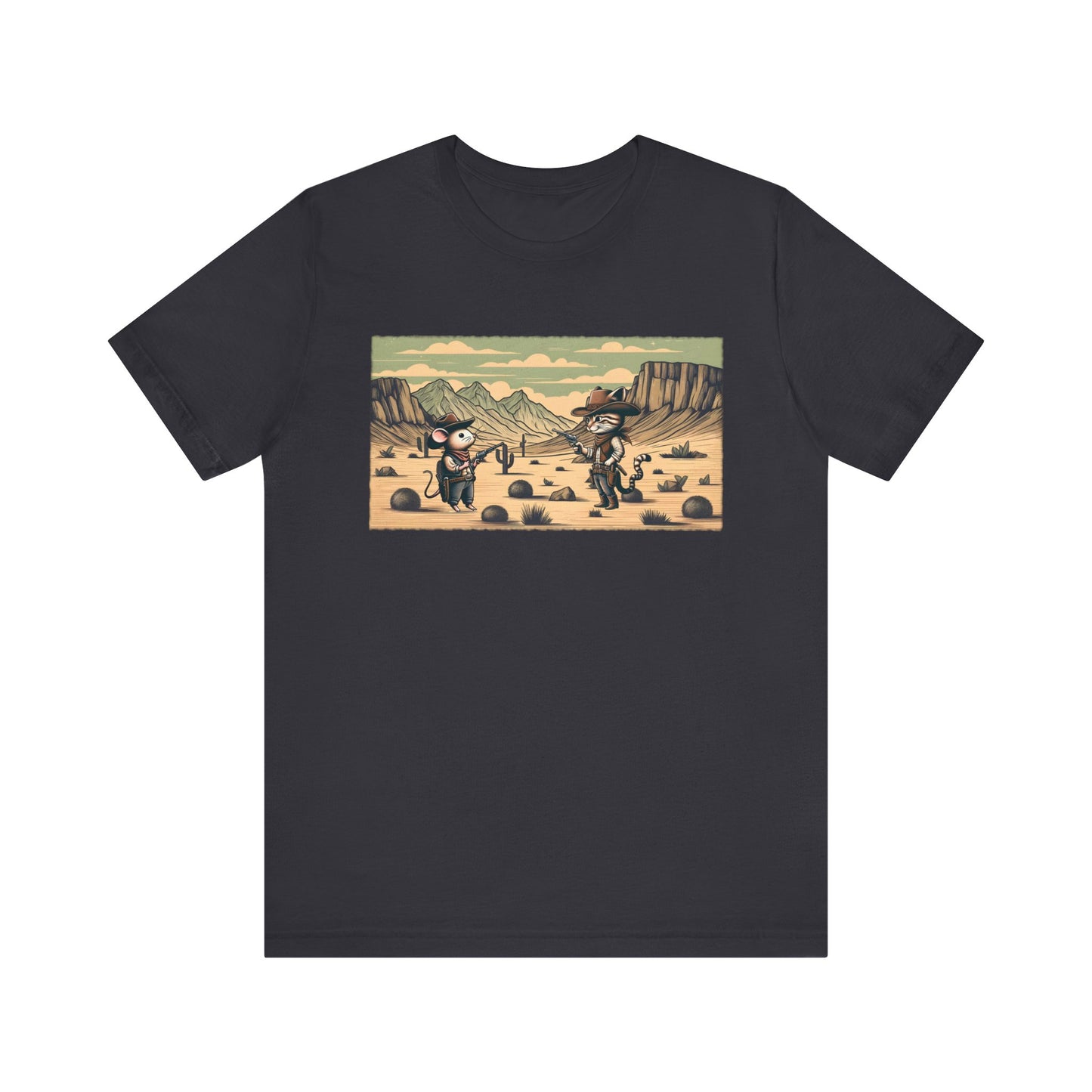 Southern Western Cat & Mouse Shirt – Cowboy Meowdy Rodeo Fight Tee