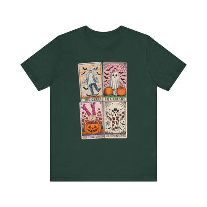Halloween Tarot Card Ghost Shirt – The Creep, The Ghoul Girl, The Floaty Tee
