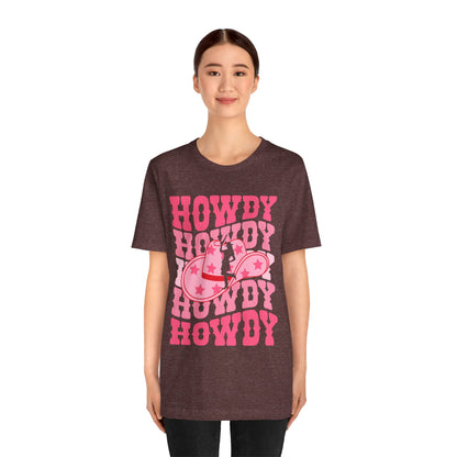 Howdy Pink Cowgirl Shirt – Disco Western Rodeo Country Girl Tee