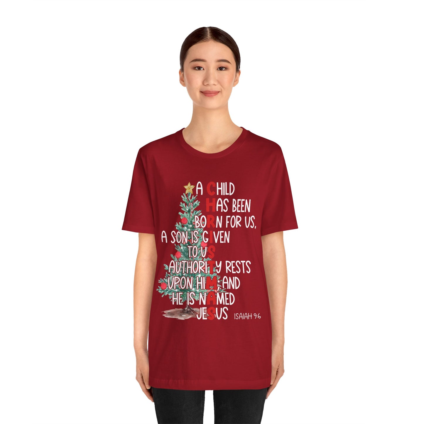 Christmas Jesus Mighty God Shirt – Isaiah 9:6 Christian Bible Verse Holiday Tee