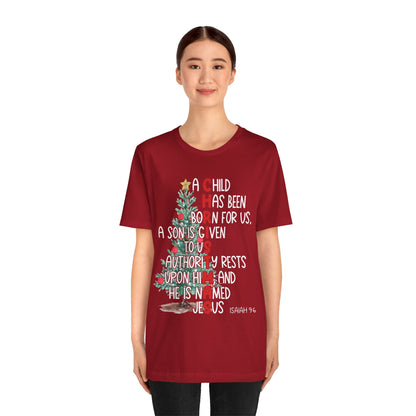 Christmas Jesus Mighty God Shirt – Isaiah 9:6 Christian Bible Verse Holiday Tee