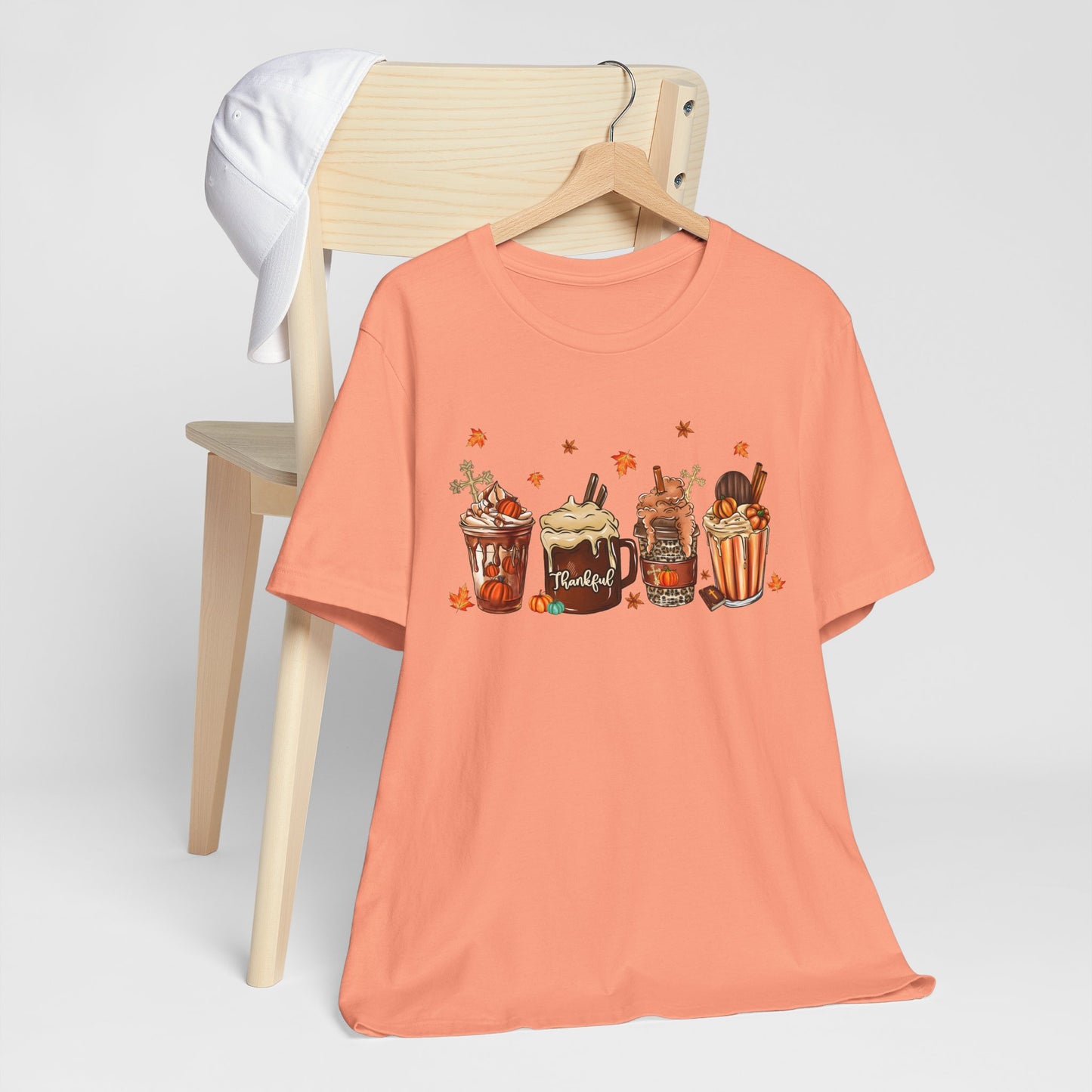 Thankful Pumpkin Spice & Jesus Shirt – Christian Coffee Cup Fall Thanksgiving Tee