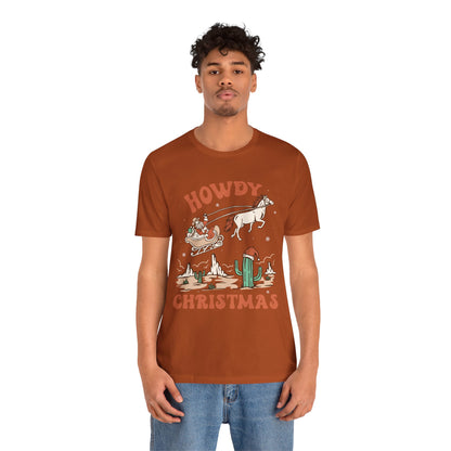 Howdy Christmas Shirt – Vintage Cowboy Santa on Horse Retro Western Holiday Tee