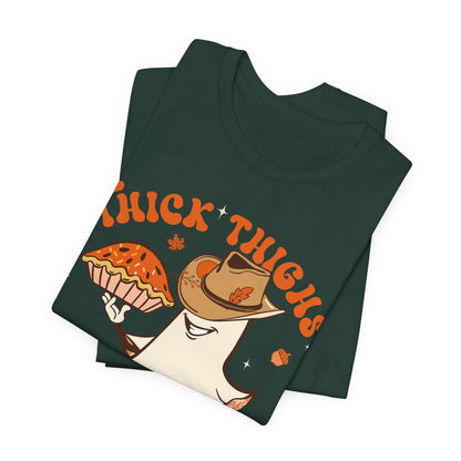 Thick Thighs Pumpkin Pies Shirt – Funny Howdy Ghost Western Halloween Tee