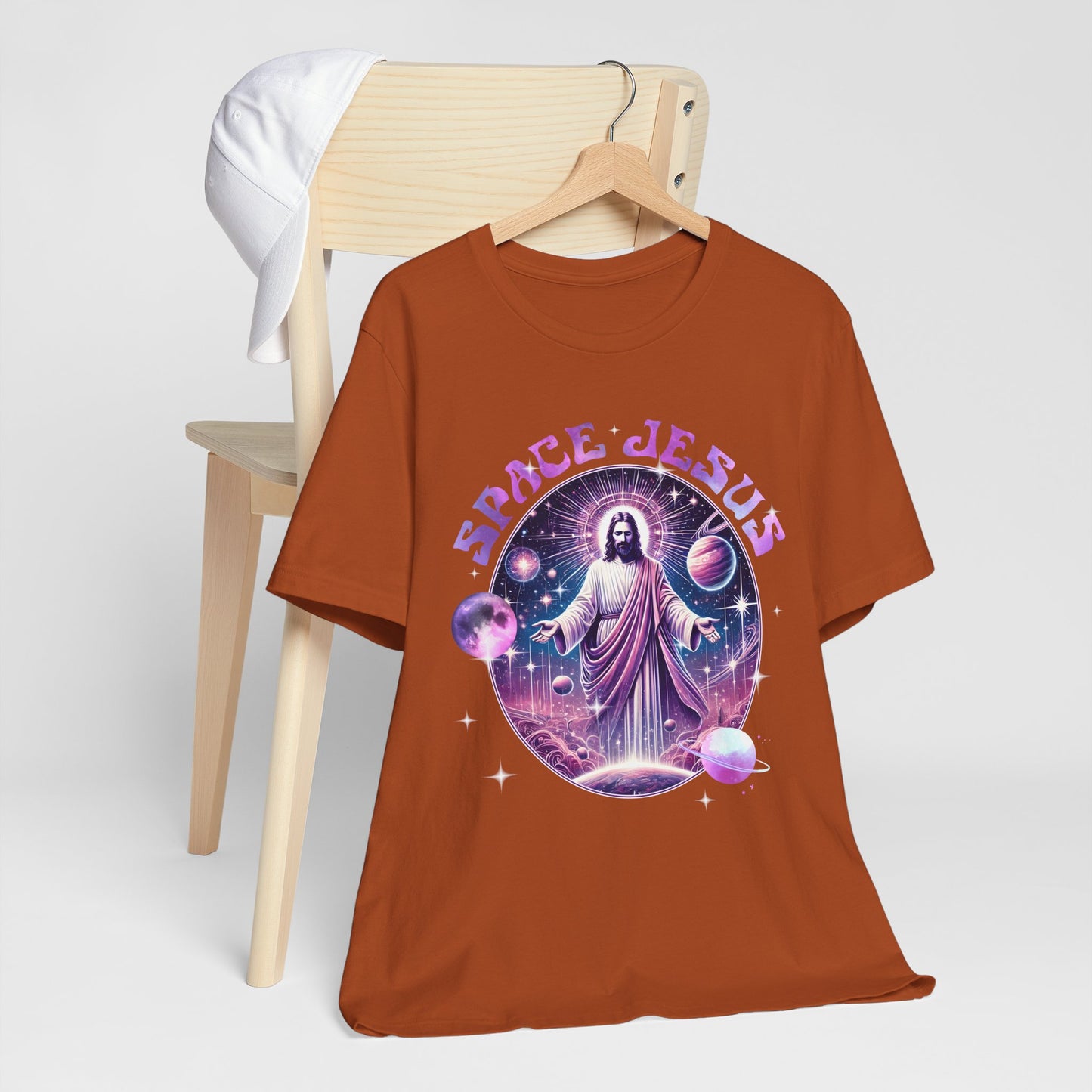 Space Jesus Galaxy Shirt – Cosmic Christian Planet Faith Graphic Unisex Tee