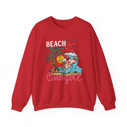 Beach Cowgirl Sweatshirt – Tropical Palm Tree Western Rodeo Texas Pullover
